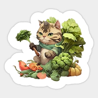 Cat in the garden Sticker
